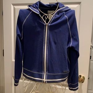 Zippered front, hooded jacket. Smoke & pet free home